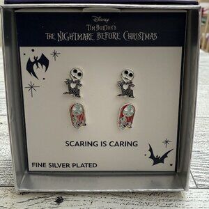 Jack Skeleton Sally Burton Nightmare Before Christmas Earrings Scaring is Caring